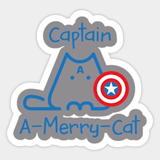 Captain A-Merry-Cat Sticker